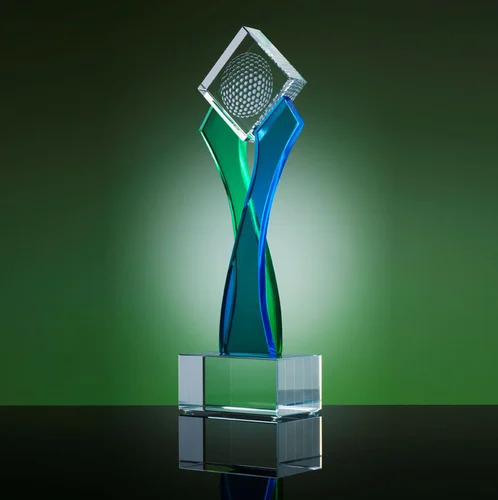 Corporative Award Crystal Trophy