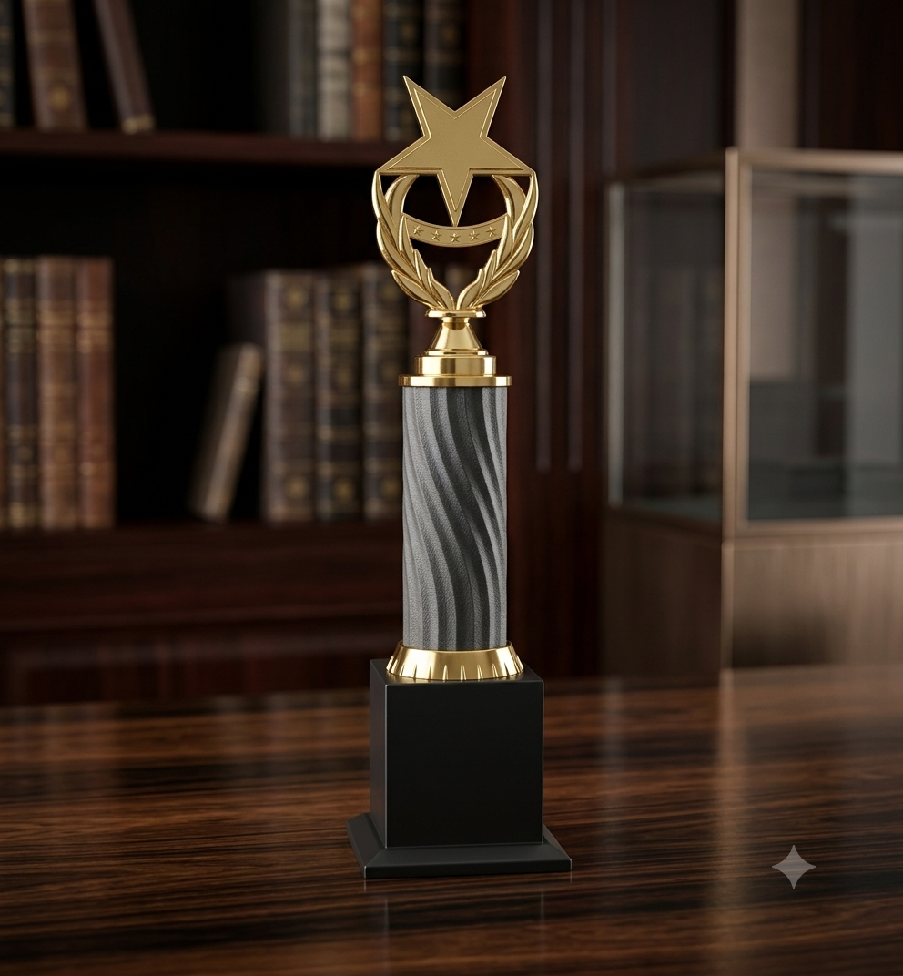 Golden Star Wreath Sports Trophy