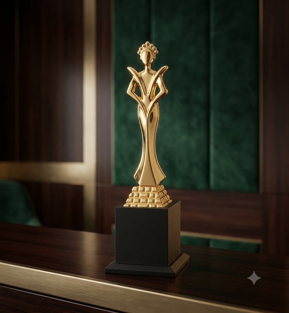 Golden Silhouette Figurine Sports Trophy