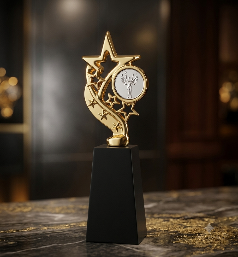 Winged Victory Star Ring Sports Trophy