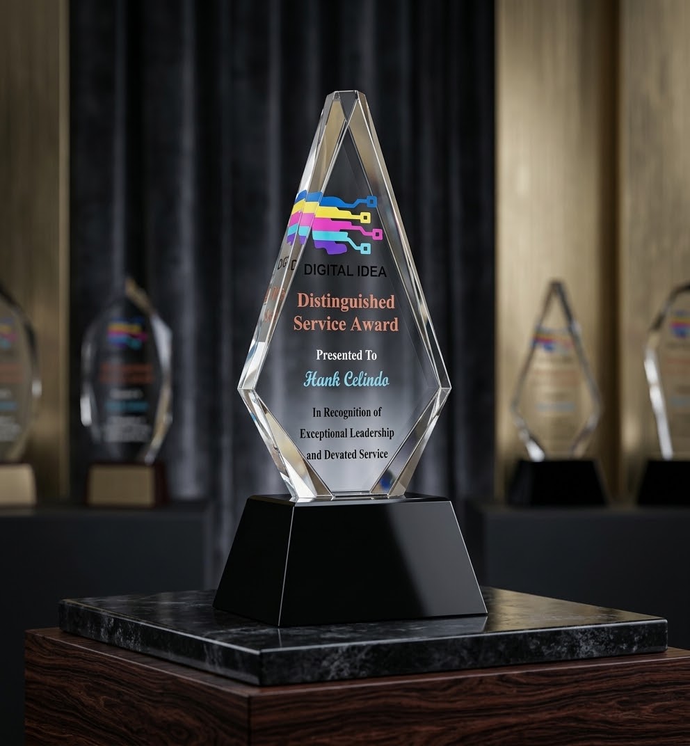 Flame Tapered Acrylic Service Award