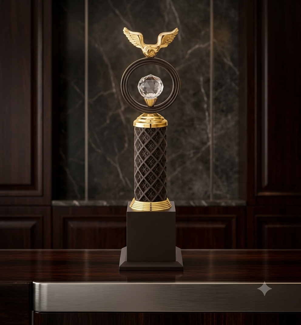 Crystal Eagle Ring Sports Trophy