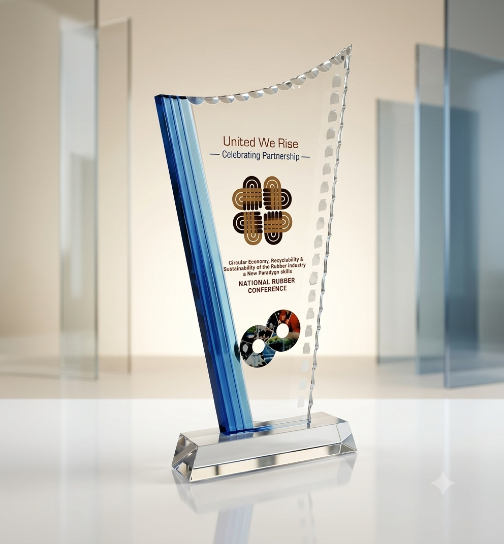 Sapphire Blue Wing Acrylic Trophy