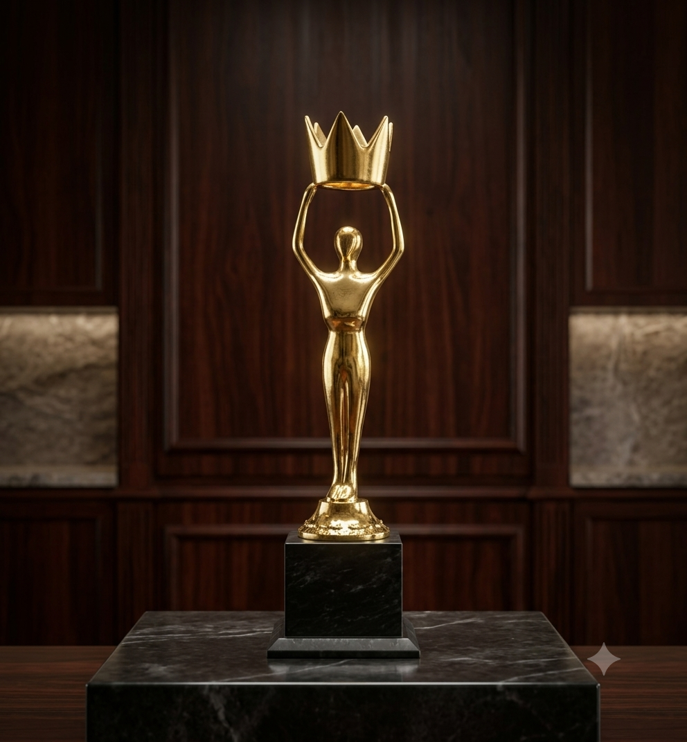 Golden Crown Figure Sports Trophy